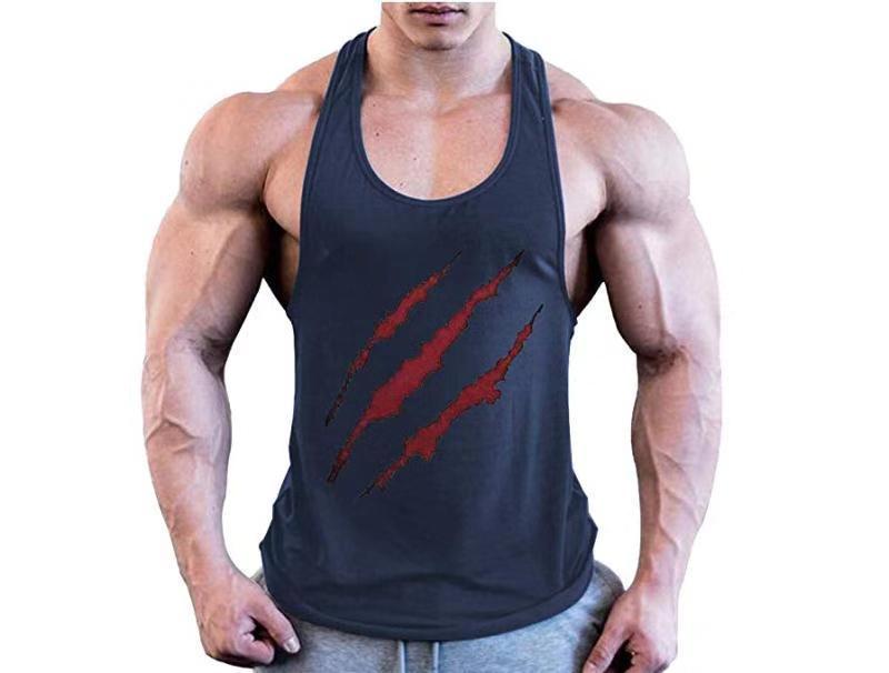 Paw Print Men's Loose Sports Tank Top - Image 2