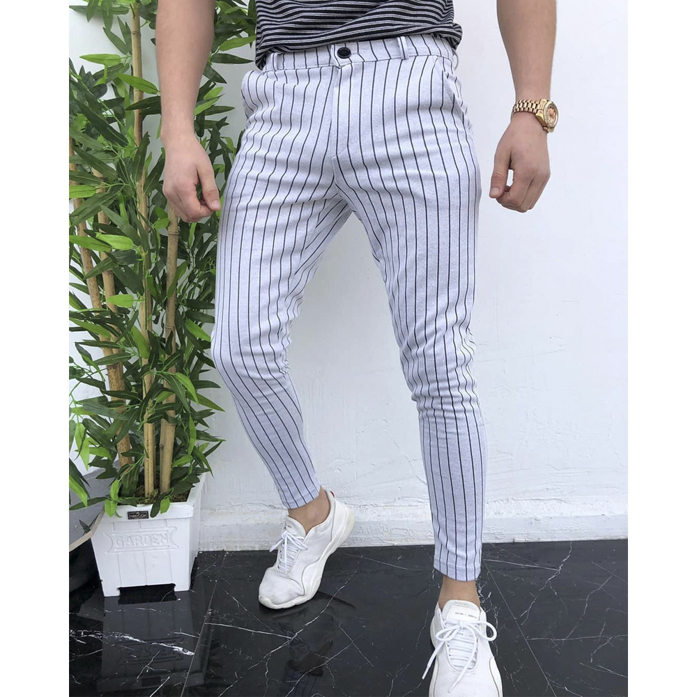 European And American Striped Men's Casual Pants - Image 3