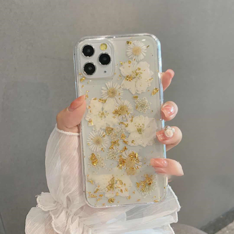 Compatible With , Compatible With , Gold Foil Tin Foil Lotus For Iphone12pro Max Mobile Phone Shell 11 Soft Shell 78plus Female Xs Xr - Image 2