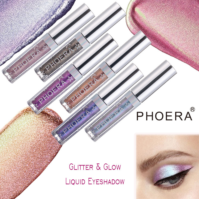 PHOERA Magnificent Metals Glitter and Glow Liquid Eyeshadow 12 Colors - Image 3