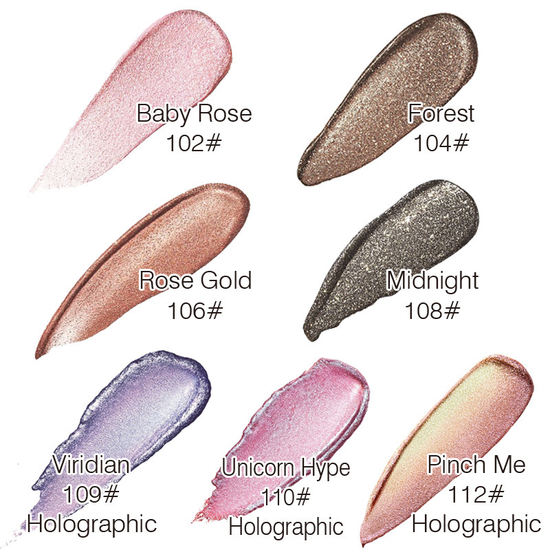 PHOERA Magnificent Metals Glitter and Glow Liquid Eyeshadow 12 Colors - Image 4