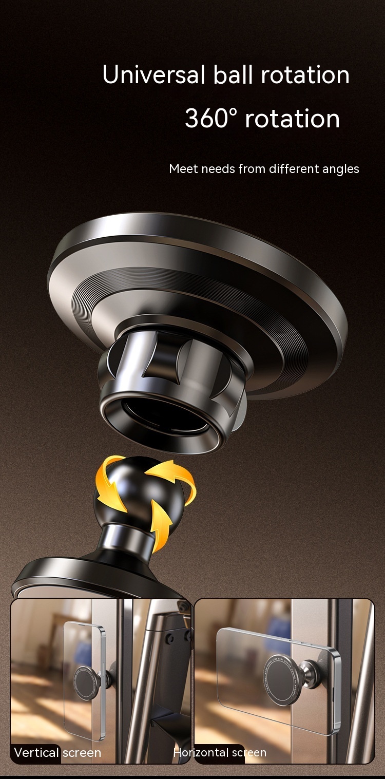 Bracket Gym Kitchen Bathroom Magnetic Suction Bracket Can Rotate 360 Degrees Portable Phone Holder - Image 9