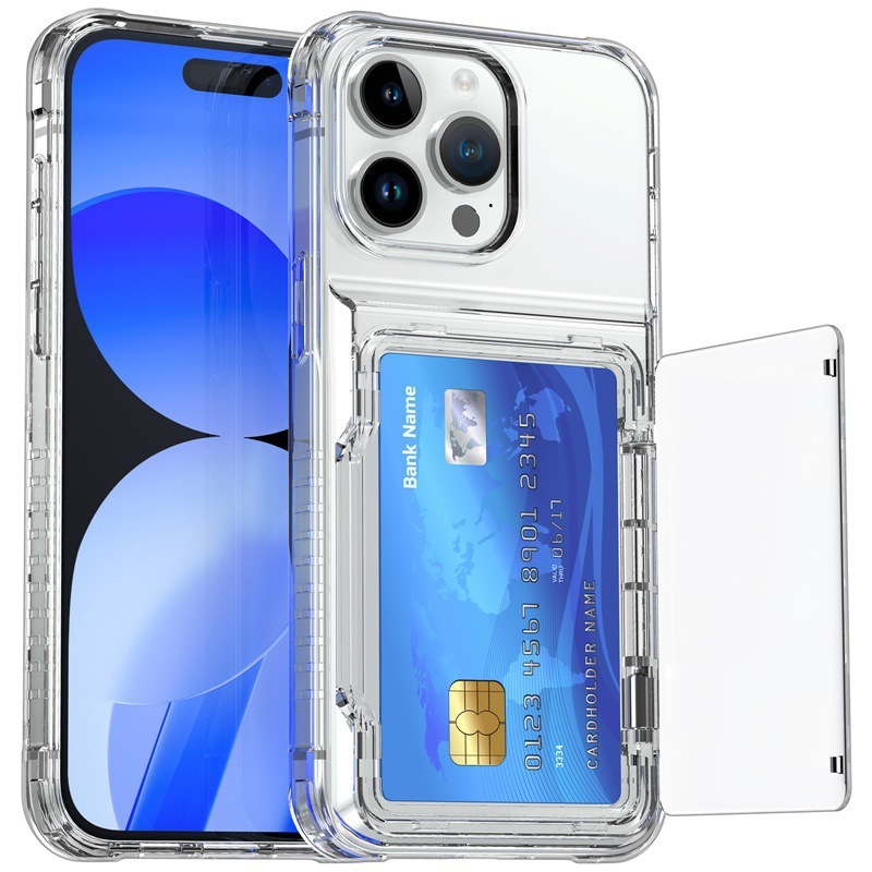 Transparent Phone Case Flip Card Holder - Image 9