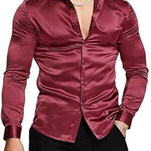 Men's Stylish Satin Lounge Shirt