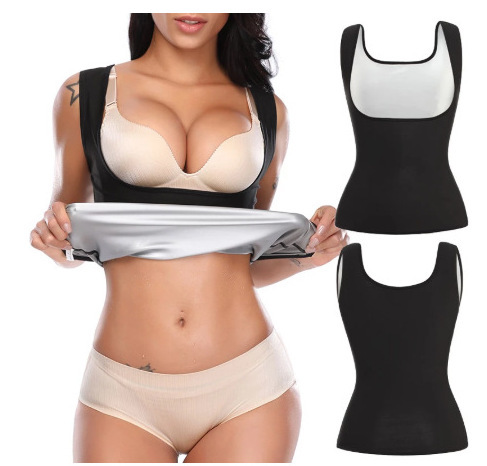 Fitness Corset Men's Shapewear Heat Trapping Shirt Sweat Body Shaper Vest Bodysuit - Image 6