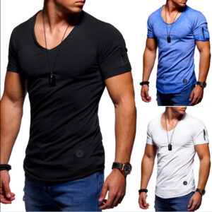 Round Neck Slim Short Sleeve Men's T-Shirt Bottoming Shirt