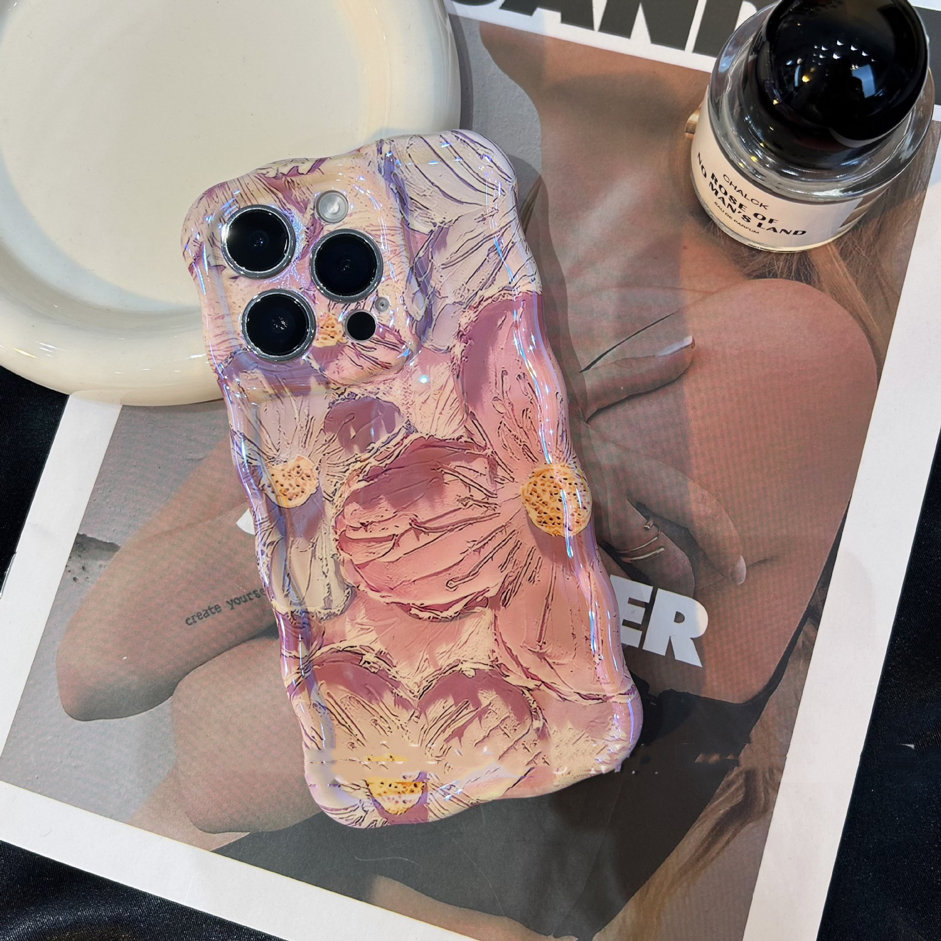 Retro Oil Painting Phone Case Blu-ray Flowers Shockproof Case For Iphone 13 12 13pro 14pro 13 Pro Max Silicone Phone Cover - Image 7