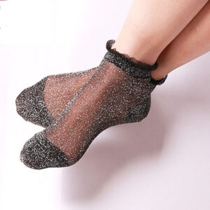 Ladies glitter lace socks