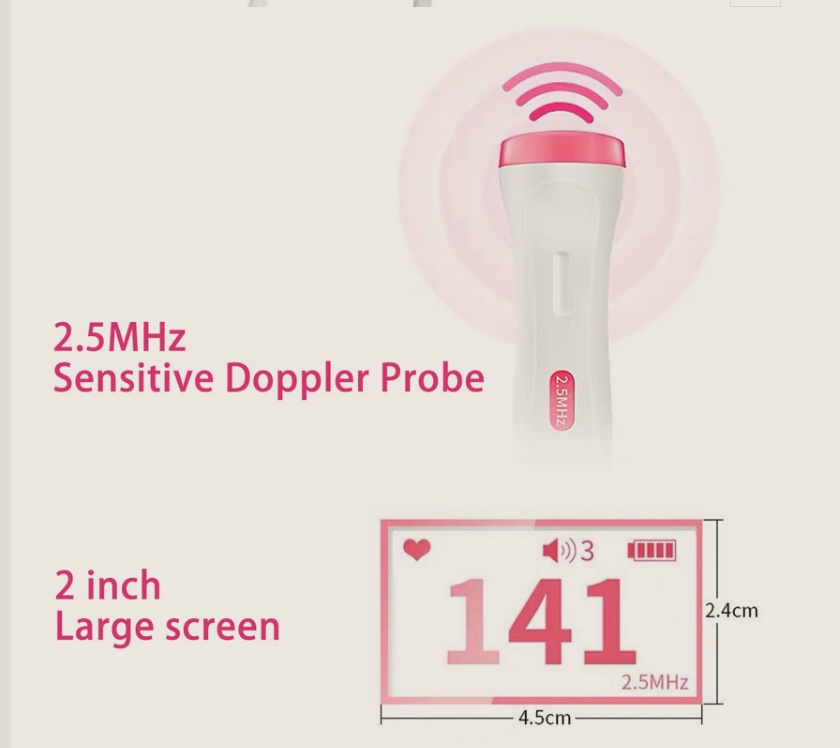 Fetal Heart Rate Monitor Home Pregnancy Baby Fetal Sound Heart Rate Detector - Image 4