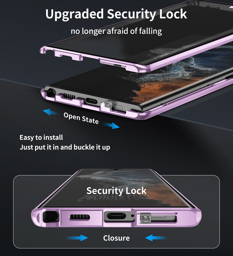 Applicable To S24Ultra Peep-proof Magnetic Mirror Universal Magnetic King Phone Case - Image 4
