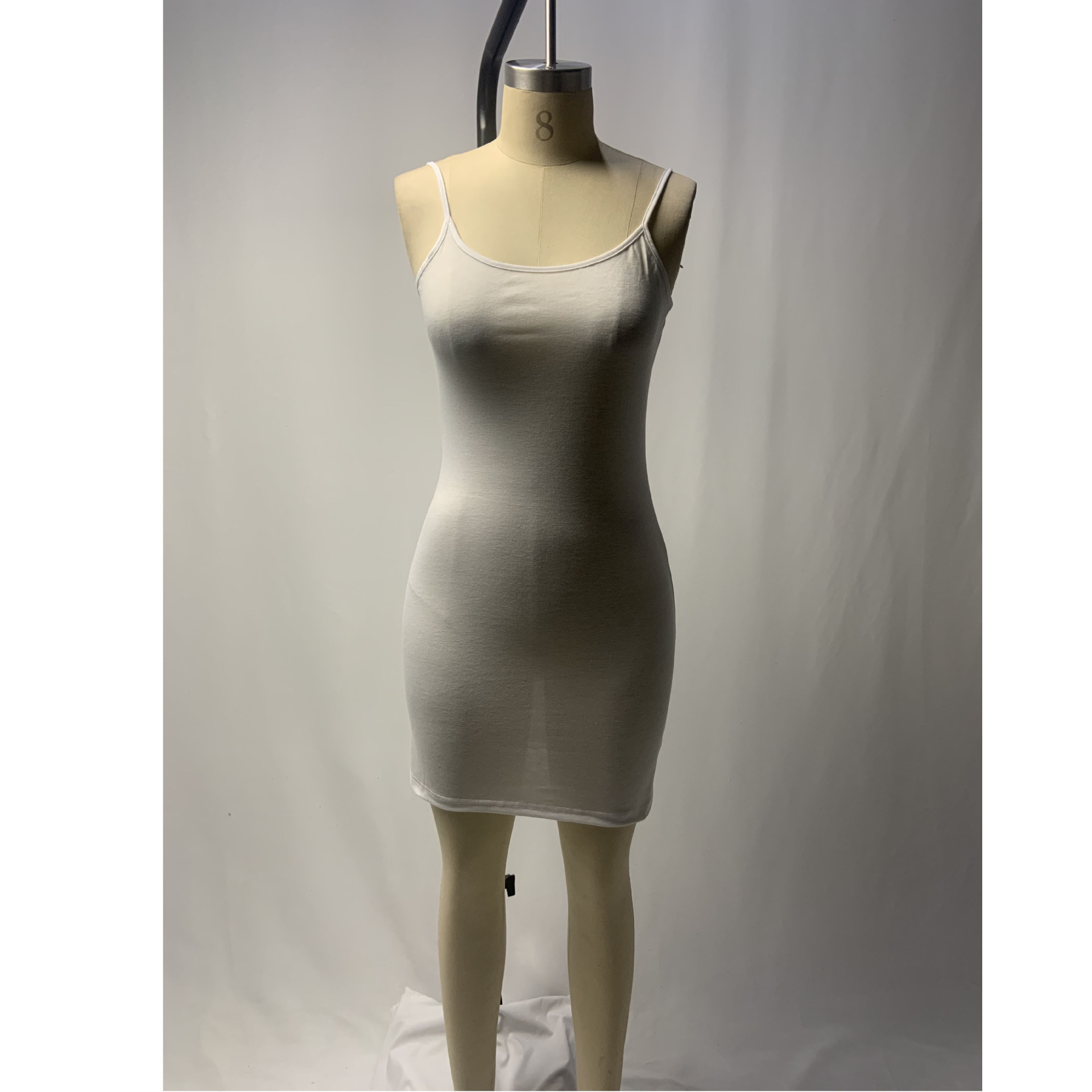 Vacation solid color slim suspender dress - Image 6