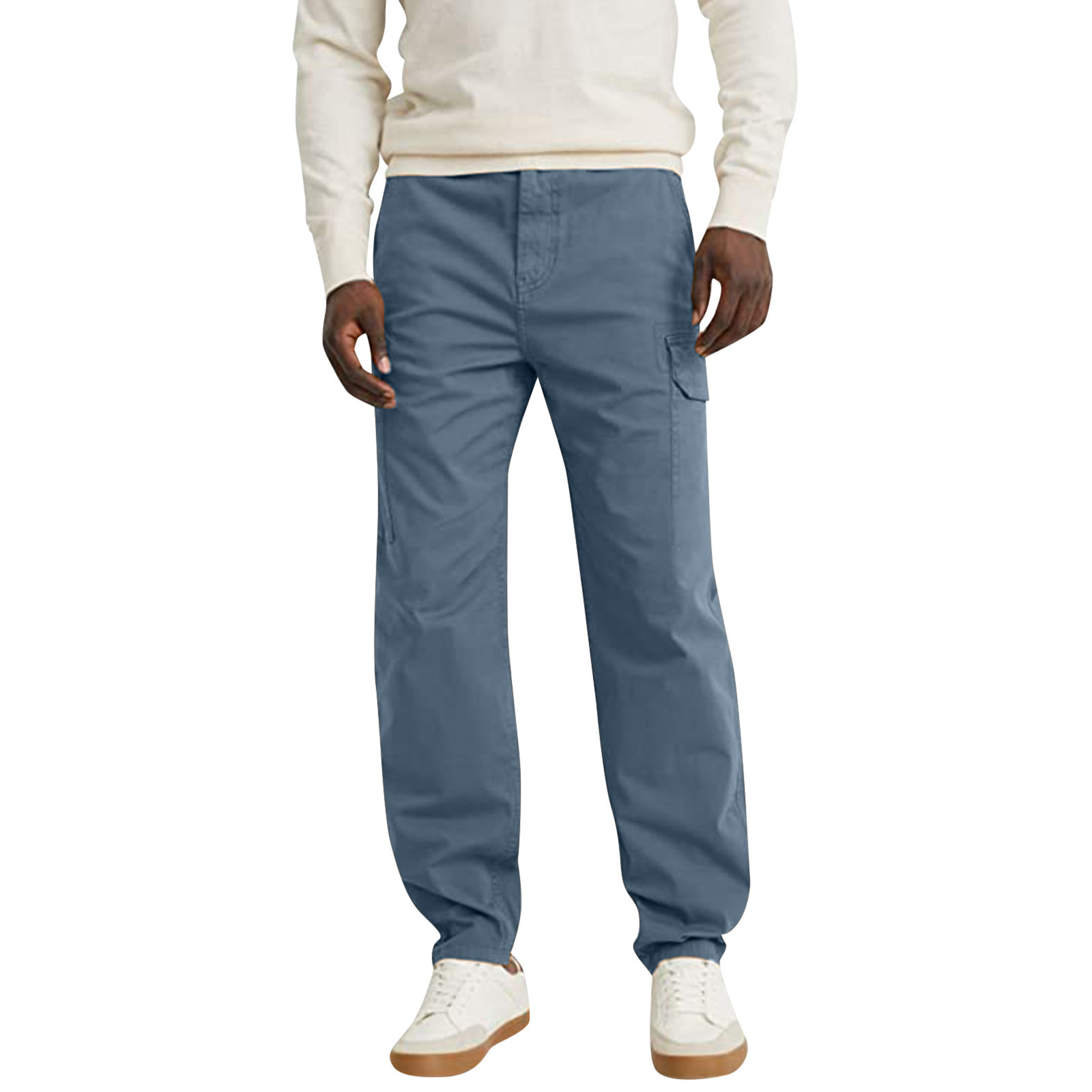 Casual Trousers With Pocket Straight Loose Cargo Pants For Men - Image 6