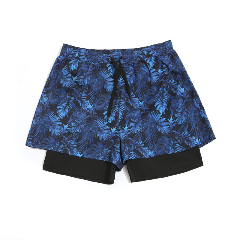 Loose Swimming Trunks Summer Printed Double Layer Beach Shorts - Image 8