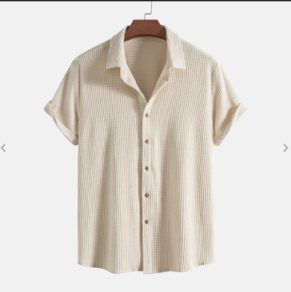 Men's Casual Loose Plaid Short-sleeved Shirt European And American Comfortable Shir