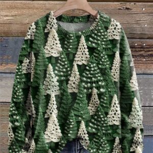 Women's Christmas Casual Round Neck Long Sleeve Sweater