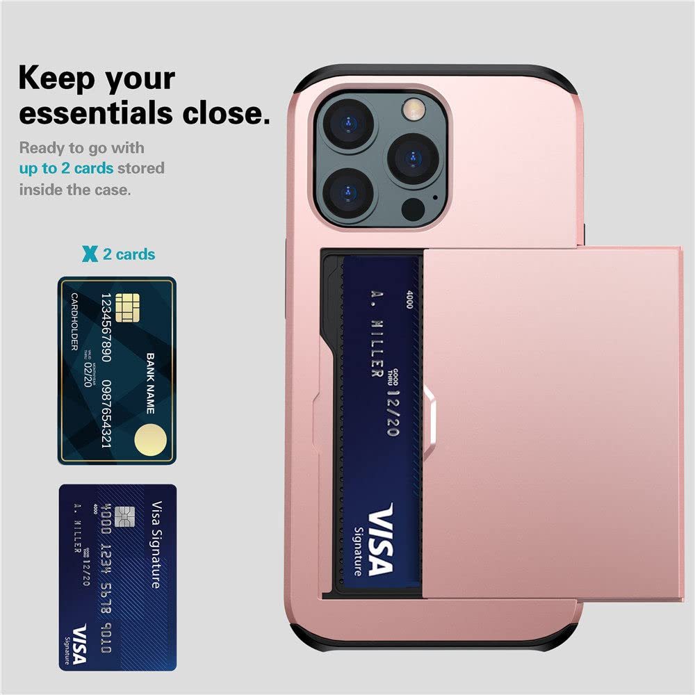 Mobile Phone Case Sliding Cover Card Two-in-one Anti-drop Wallet Protective Wallet Credit Card Holder - Image 3