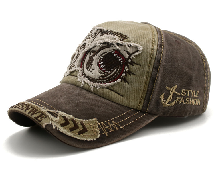 Shark Denim Cap Hip Hop Outdoor Snapback Baseball Caps - Image 3