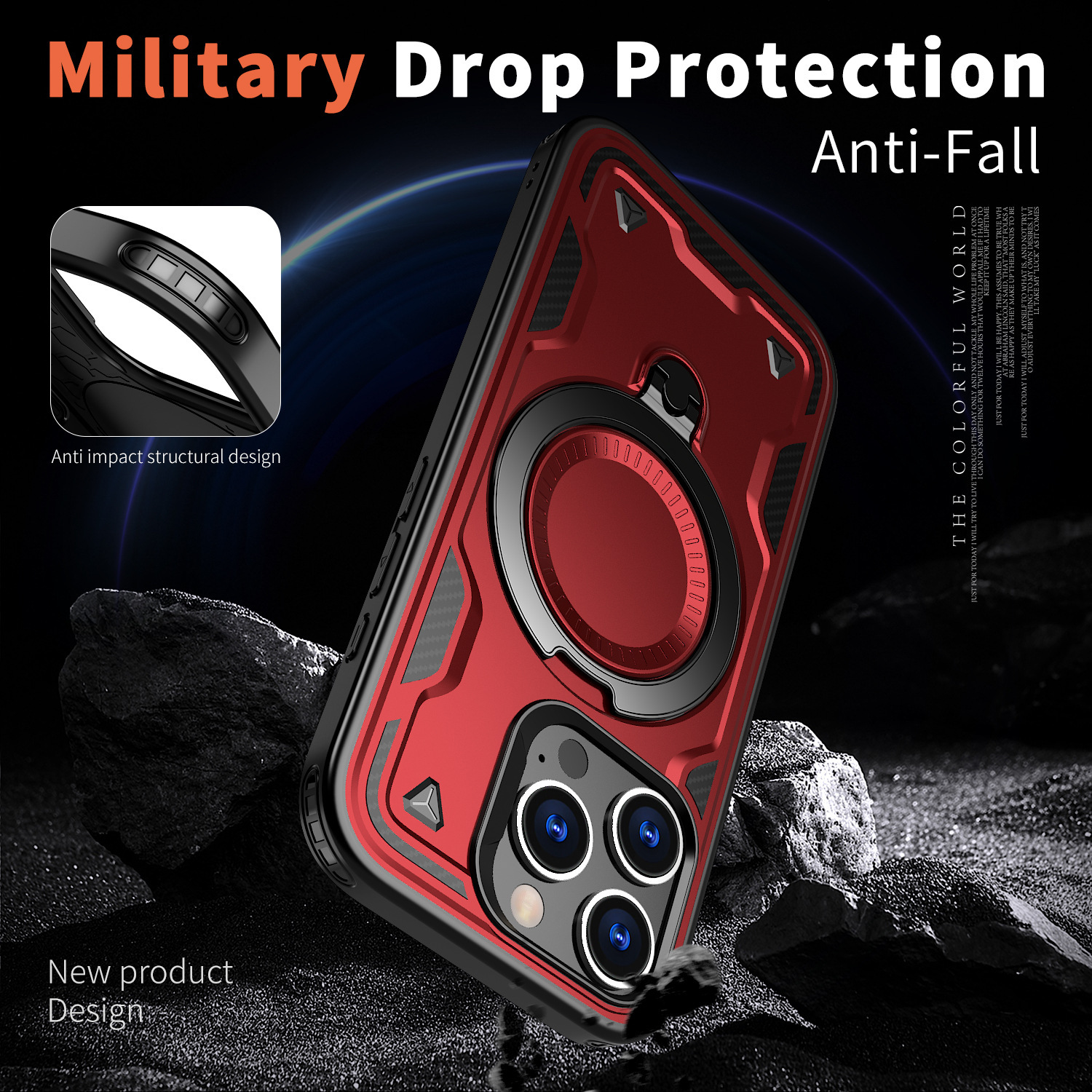 Simple Magnetic 360 Rotating Bracket Phone Case - Image 3
