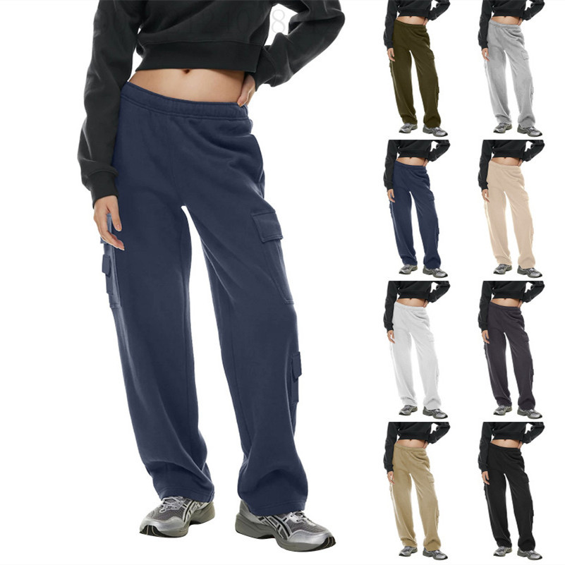 Women's Fashion Work Clothes Pocket Sweatshirt Trousers
