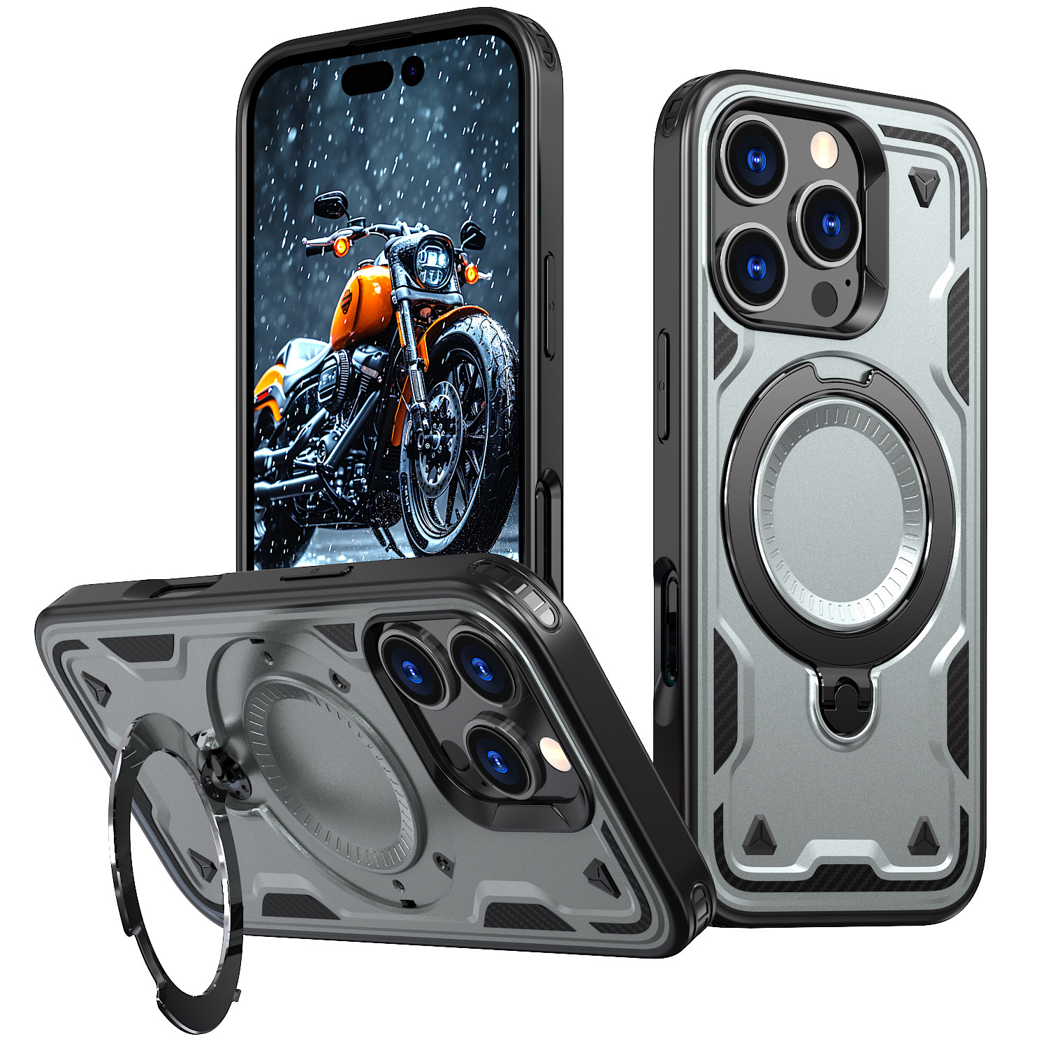 Simple Magnetic 360 Rotating Bracket Phone Case - Image 7