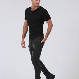Individual Button Solid Color Men's Top