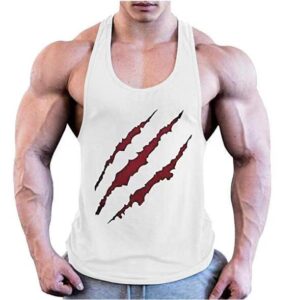 Paw Print Men's Loose Sports Tank Top