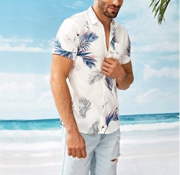 Summer Vacation Beach Short Sleeve Men's Printed Hawaiian Shirt - Image 2