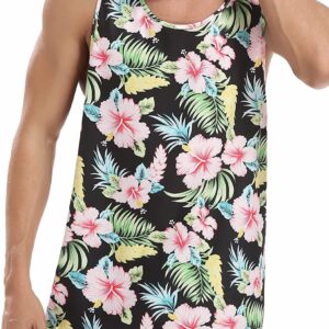 Printed Hawaiian Style Vacation Leisure Summer Slim Fit Breathable Print Personalized Sleeveless Vest
