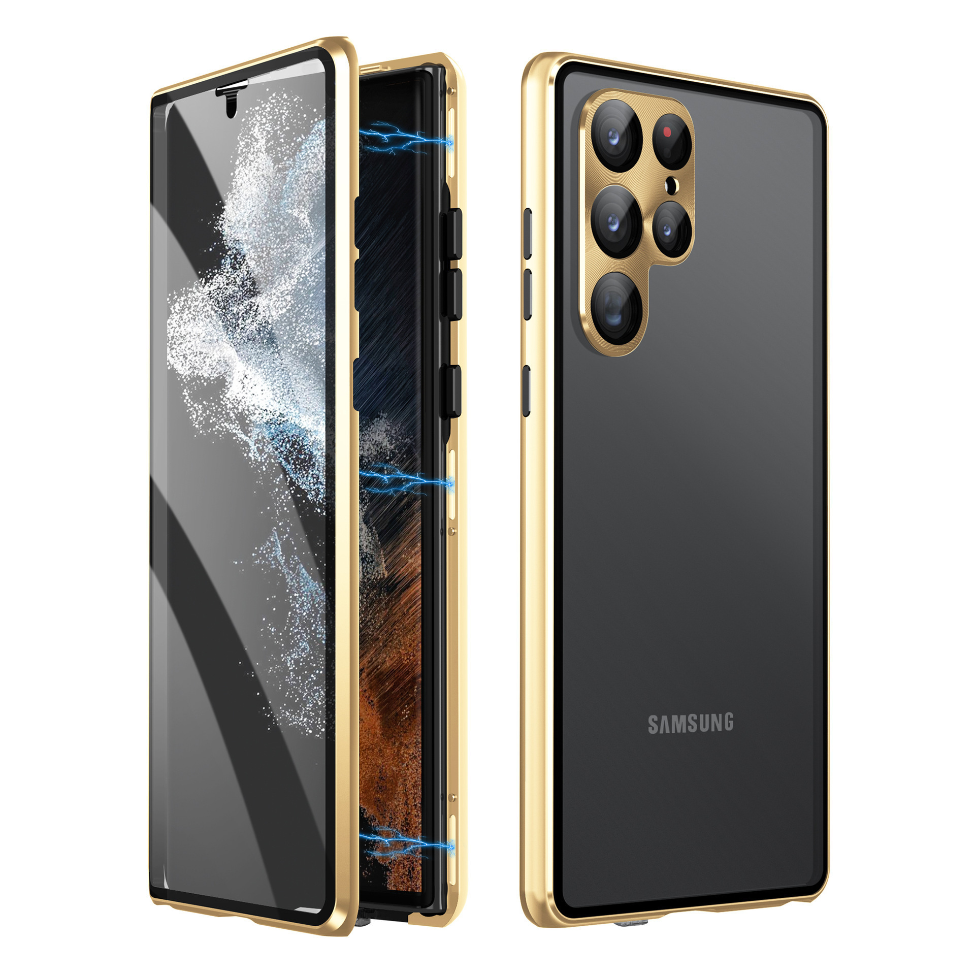 Applicable To S24Ultra Peep-proof Magnetic Mirror Universal Magnetic King Phone Case - Image 7