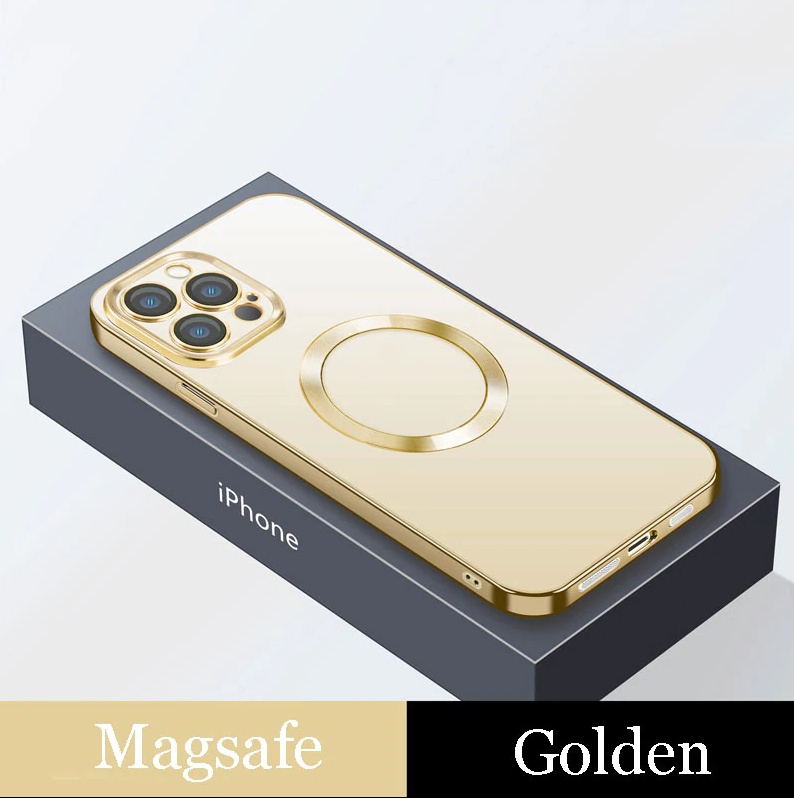 Electroplating Dust Net Wireless Charging Magsafe Magnetic Mobile Phone Case - Image 5