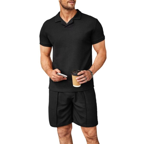 Men's Stylish Waffle Cool Set Two-Piece Suit