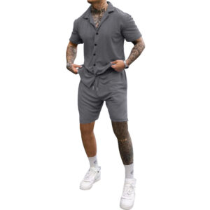 Men's Casual Fashion Cozy Short-sleeved Loose Two-piece Suit