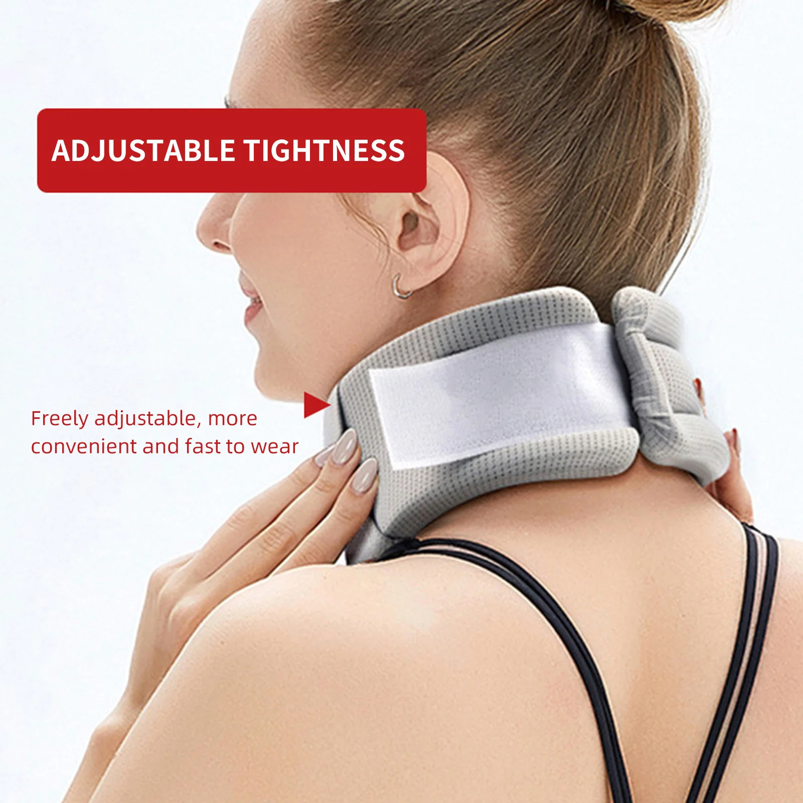 Neck Brace For Neck Pain And Support, Neck Support Brace, Adjustable Cervical Collar Soft Foam Neck Brace Support Adjustable Braces With Replacement Cover For Home School Office Travel - Image 4