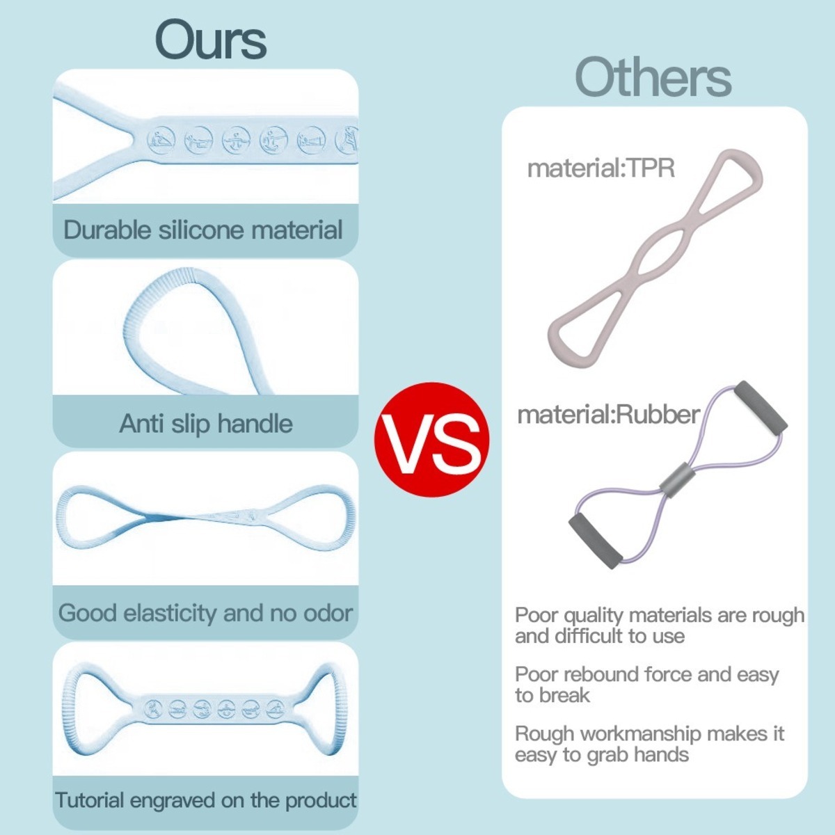 8-character Puller, 8-character Silicone Yoga Auxiliary Home Elastic Band Mini Band Kit, A Set Of 3, Light Three Medium, And Heavy Lower Body Loop Resistance Bands For Legs And Booty - Image 6