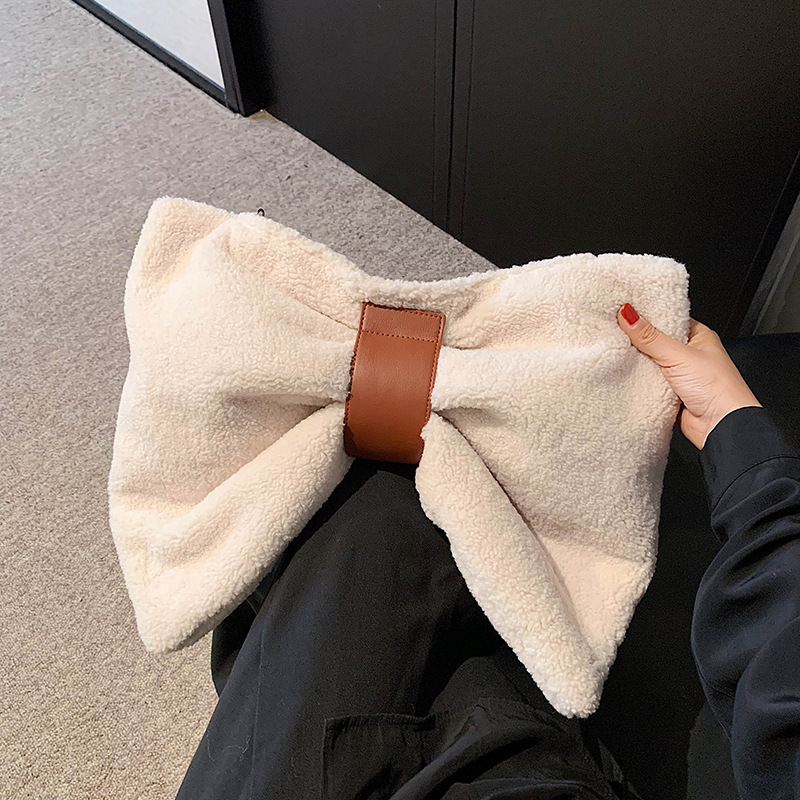 Online Influencer Bow Special-interest Design Canvas Bag Photo Props Crossbody - Image 5