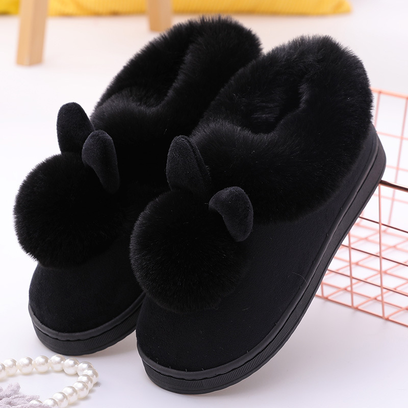 Long Ear Single Ball Cotton Shoes For Men And Women - Image 6