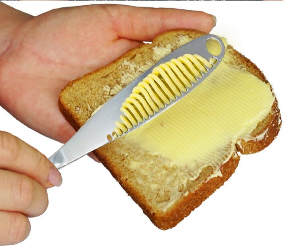 3 In 1 Stainless Steel Butter Spreader Knife Butter Curler Spreader Butter Knife - Image 2