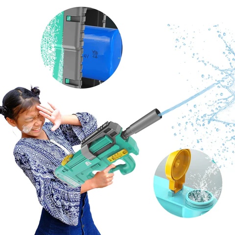 New P90 Electric Water Gun High-Tech Kids Toys Outdoor Beach Pool Large Capacity Summer Gel Blasting Water Gun For Adults - Image 2
