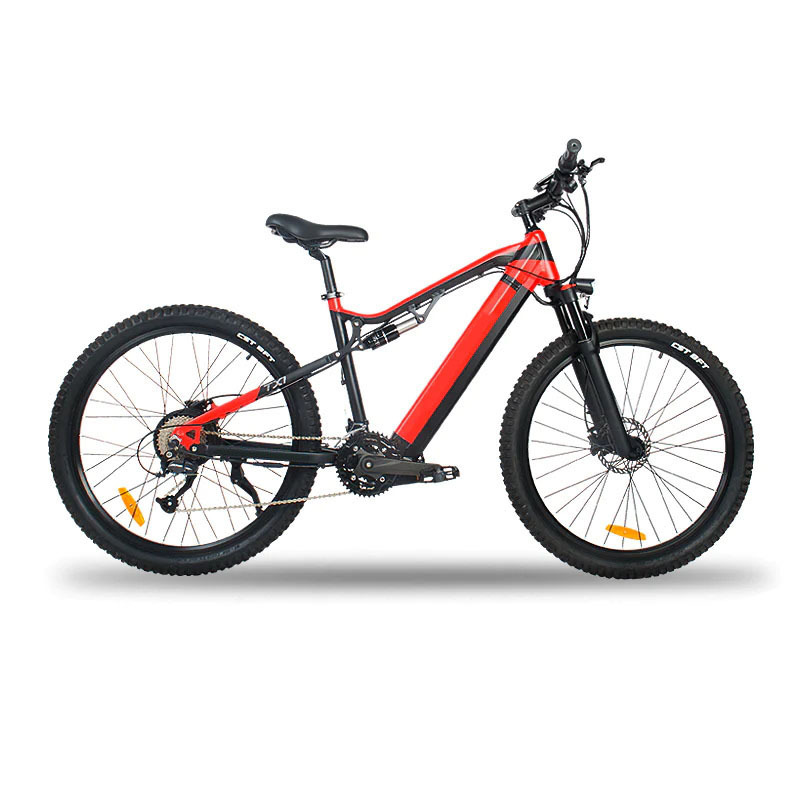 Red 500W Electric Ebike - 27.5 Inch Electric Mountain Bicycle 48V 27 Speed - Bafang Motor - Image 2