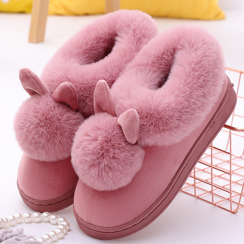 Long Ear Single Ball Cotton Shoes For Men And Women - Image 8