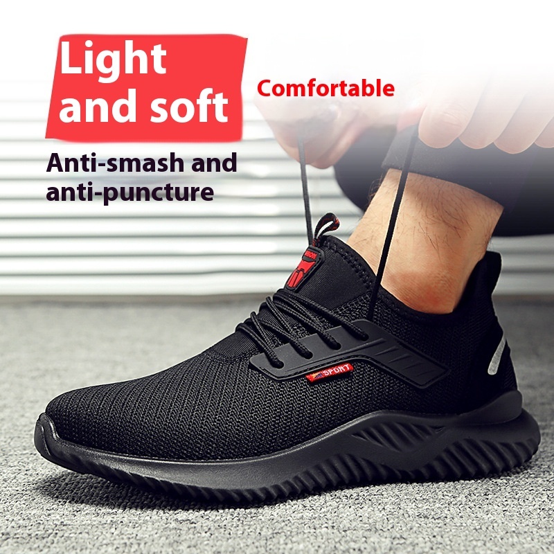 Men's Protective Shoes With Anti Smashing And Anti Piercing Steel Toe Caps - Image 5