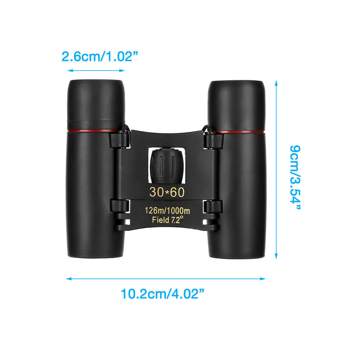 Binoculars 30x60 Zoom Travel Compact Folding Telescope Hunting Day Night Outdoor Small Pocket Binoculars Compact Adults, Mini Kids Binoculars Boys For Bird Watching, Concert Theater Opera - Image 2