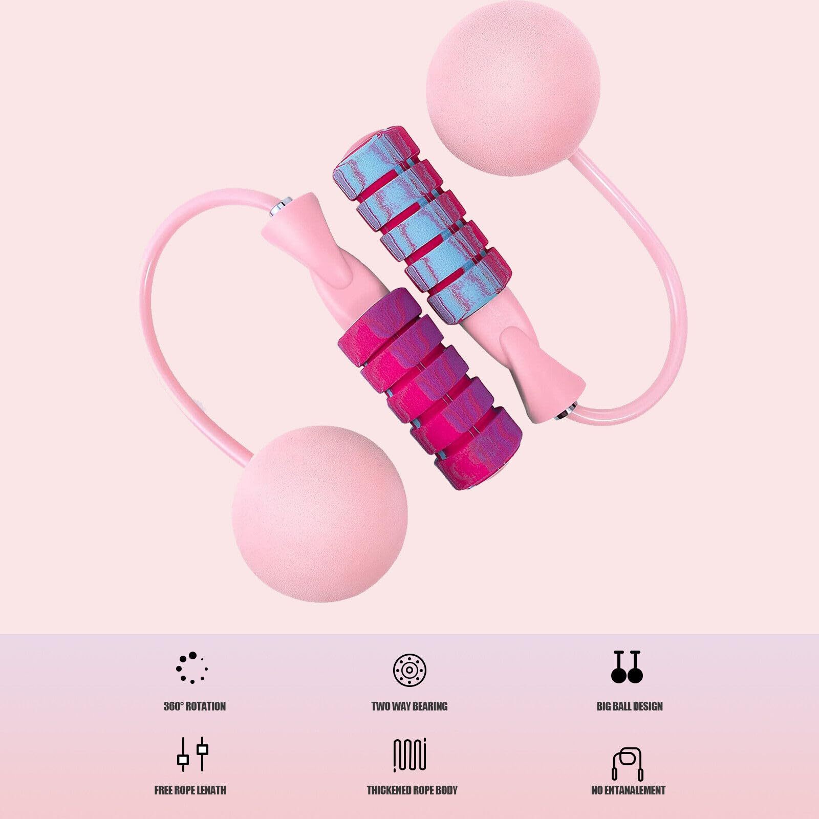 Rope With 2 In 1 Training Adjustable Ropeless Skipping Rope Fitness Weighted, Adjustable Weighted Cordless Jumping Rope For Kids Men Women, Cardio, CrossFit - Image 7