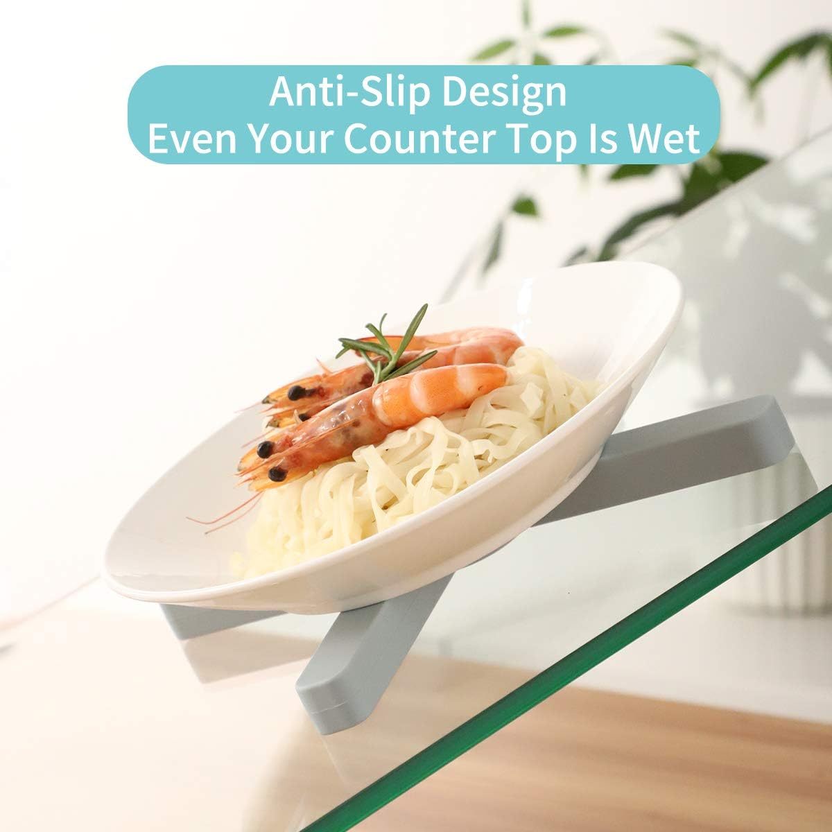 3 Pack Non-Slip Thick Foldable Silicone Trivets, Heat-Resistant Folding Pad, Eco Expanding Silicone Pot Holder, Hot Pad With Collapsible Cross Design Save Much Space Silicone Heat Resistant Pad - Image 6