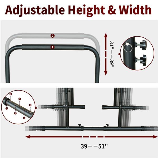 Power Tower Pull Pull Up Rod Stand, Adjustable Height Heavy Duty Multi Functional Fitness Training Equipment - Image 8