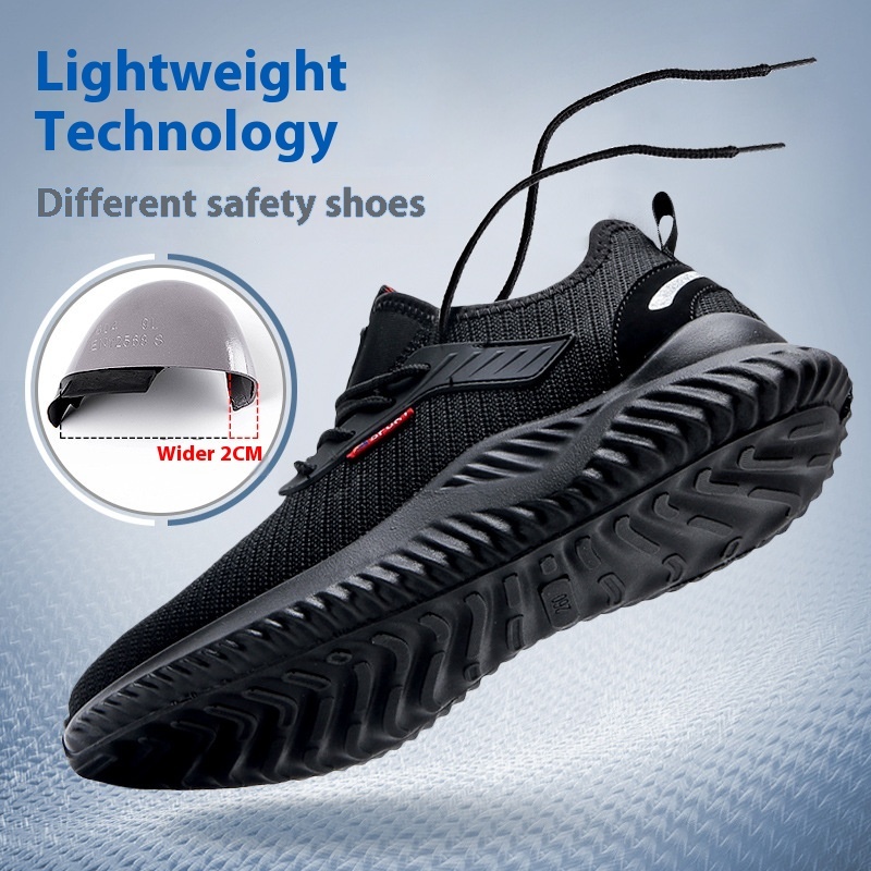 Men's Protective Shoes With Anti Smashing And Anti Piercing Steel Toe Caps - Image 4