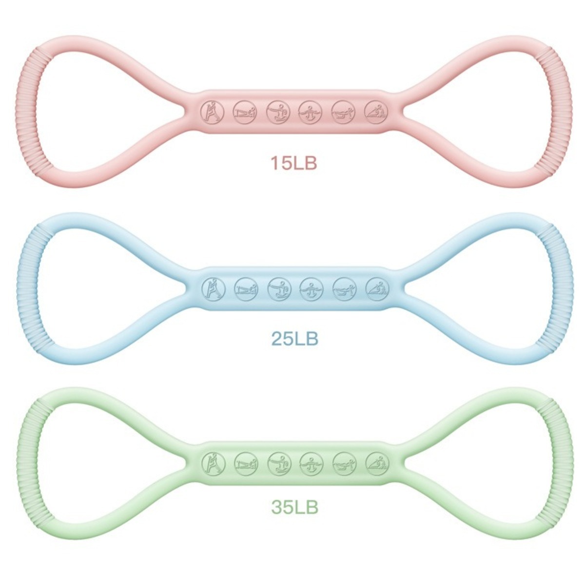 8-character Puller, 8-character Silicone Yoga Auxiliary Home Elastic Band Mini Band Kit, A Set Of 3, Light Three Medium, And Heavy Lower Body Loop Resistance Bands For Legs And Booty - Image 8