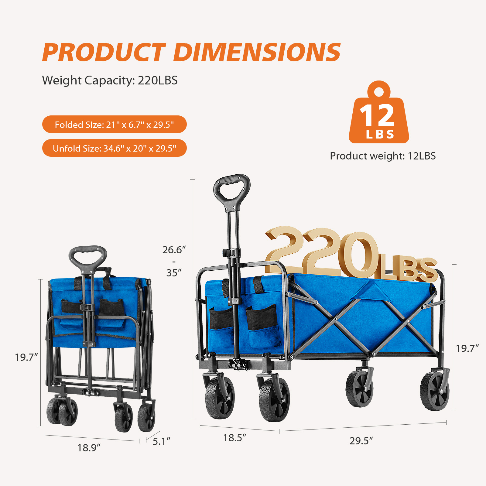 Foldable Carriage For Camping And Shopping - Image 8