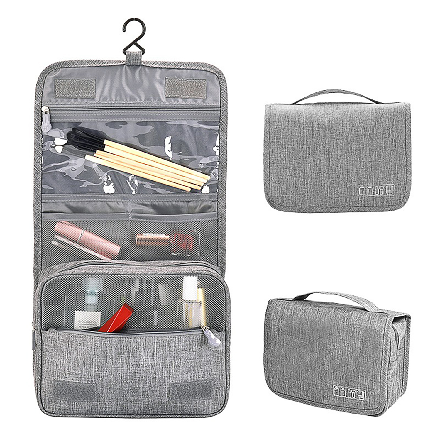 Travel Hanging Toiletry Bag Travel Kit Shaving Bag Waterproof Large Makeup Bag Wash Bag Makeup Organizer Cosmetic Case Puffy Makeup Cosmetic Bag Organizer, Carry-on Travel Accessories - Image 6