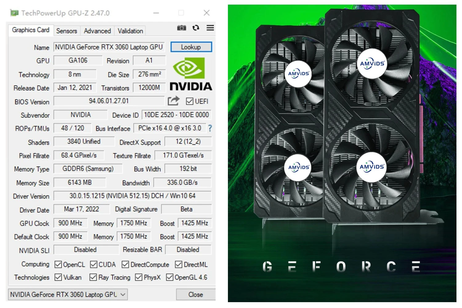 2024 USED RTX 3060 6G Graphics Card GDDR6 192Bit Non LHR Mining Video Cards for GeForce RTX 3060M Gaming Card 46-49Mhs - Image 5